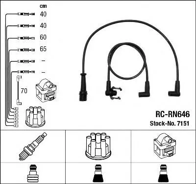 Produktbild von NGK 7151 Zündkabelsatz Zündleitungssatz für RENAULT SAFRANE I (B54)