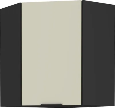 Immagine prodotto di Mobile angolare superiore AGAFIJA 1 - 60x60 cm, cashmere / nero