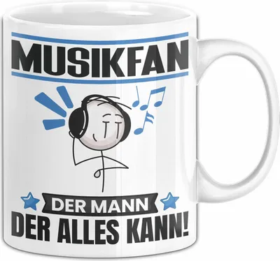 Produktbild von Musikfan Tasse Geschenk für Musikfan Der Mann Der Alles Kann Geschenkidee zum Geburtstag (Weiß)