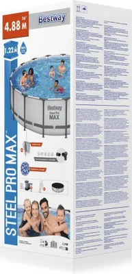 Obrázok produktu pre Bazénový set Steel Pro MAX 4,88 mx 1,22 m