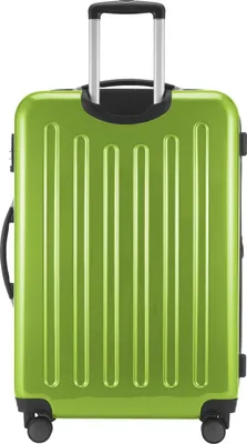 Immagine prodotto di Alex - Valigia rigida grande per bagaglio da stiva con estensione trolley a rotelle valigia da viaggio check-in XL 75 cm, 119 L, 4 ruote, lucido, verde mela
