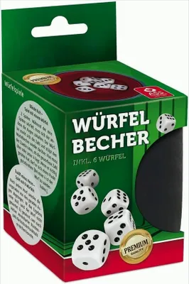 Image de Gobelet à dés avec 6 dés