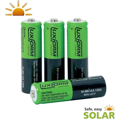 Immagine prodotto di Set di 4 batterie ricaricabili Luxform AA NiMh 1,2 V/800 mAh