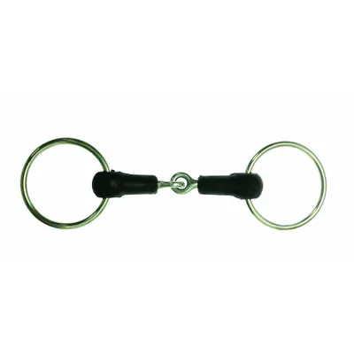 Productafbeelding van Korsteel bit met hartvormige mondstuk, eenvoudige waterbit WB616 (125mm) (zwart)