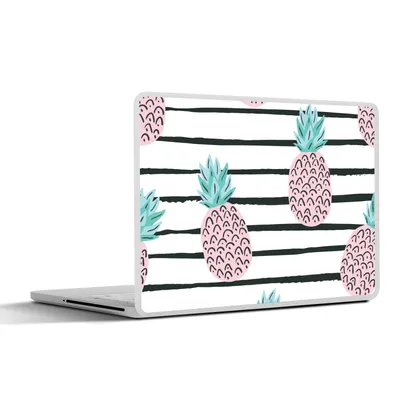 Produktbild von MuchoWow® Laptop Aufkleber Sticker Cover Sommer - Ananas - Muster 31x22.5 cm - Laptop-Deko