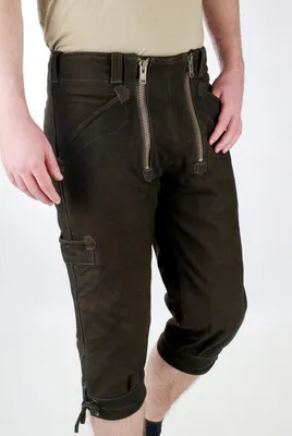 Produktbild von Zimmermann Lederhose Kniebund Nappa – Braun / 32