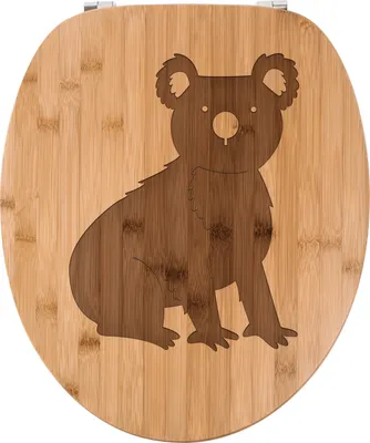 Produktbild von Mr. & Mrs. Panda bambus toilettensitz Koala - Transparent - Geschenk, WC-Brille, Holz Toilettendeckel, Beutelbär, Klodeckel, Beuteltier, WC Sitz, Koalabär