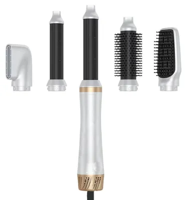Image de INF Brosse soufflante 5-en-1 blanche 900w ABS Nylon 21cm maison voyage