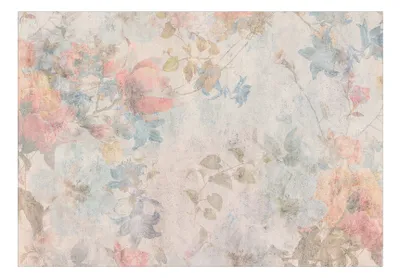 Produktbild von Vlies Fototapete Retro Blumen 350x256 cm Tapeten Wandtapete XXL Botanik Natur Wiese b-C-0975-a-b