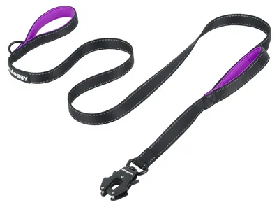 Produktbild von Hundeleine, 1,8 Meter, mit reflektierendem Nylon und doppelten Griffen – Sicherheit für große Hunde