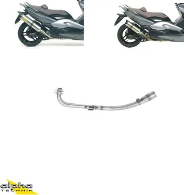 Imagen del producto de Colector de escape ARROW para Yamaha T Max 500 (modelos 2008-2011), con catalizador