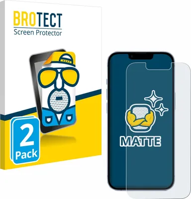 Produktbild von 2x BROTECT Schutzfolie für Apple iPhone 14 Displayschutz Displayschutzfolie Folie Matt Entspiegelungsfolie