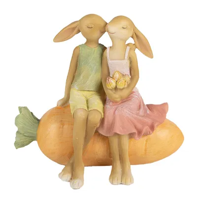Produktbild von Clayre & Eef Figur Kaninchen 17x10x15 cm Braun Polyresin