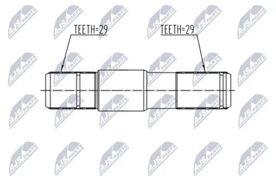Produktbild von NTY Zwischenwelle NWP-CH-002 Vorne Links für DODGE Ram 1500 Crew Cab Pickup