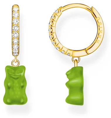Produktbild von Thomas Sabo Ohrhänger Haribo Creolen Einzel Goldbär Grün CR726-414-6
