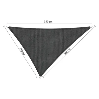 Produktbild von SHADOW COMFORT 2,5 x 3 x 3,5 m Dreieckiges Sonnensegel Carbon Black Ungleichseitig