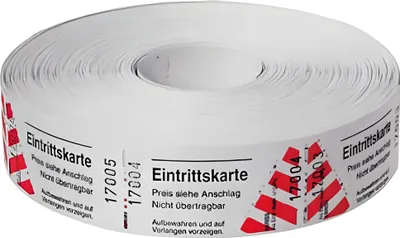 Produktbild von Eintrittskarten 1000er Abriß fortlaufend weiß