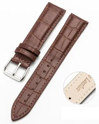 Produktbild von By Qubix passend für Samsung Galaxy Watch 3 - 41 mm - Krokodille Lederarmband - Braun