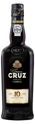 Immagine prodotto di Gran Cruz Porto Tawny invecchiato 10 anni e maturato in botti di rovere Portogallo | 19% vol | 0,75 l