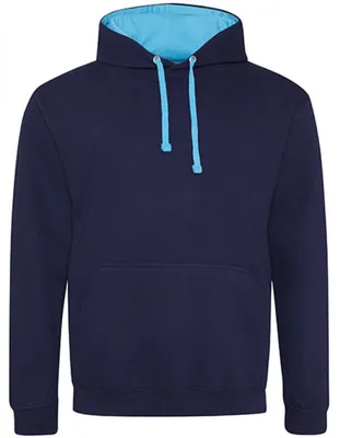 Produktbild von Just Hoods JH003 | Varsity Herren Hoodie / Kaputzenpullover - Farbe: Oxford Navy/Hawaiian Blue - Größe: XXL