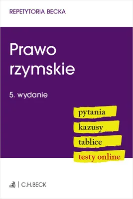 Obrázok produktu pre Prawo rzymskie. Pytania. Kazusy. Tablice. Testy online