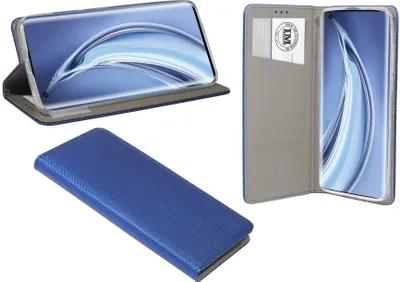 Produktbild von cofi1453 Buch Tasche "Smart" kompatibel mit XIAOMI MI 10 Handy Hülle Etui Brieftasche Schutzhülle mit Standfunktion, Kartenfach Blau