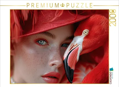 Produktbild von CALVENDO Puzzle Roter Flamingo | 2000 Teile Lege-Größe 90x67cm Foto-Puzzle für glückliche Stunden