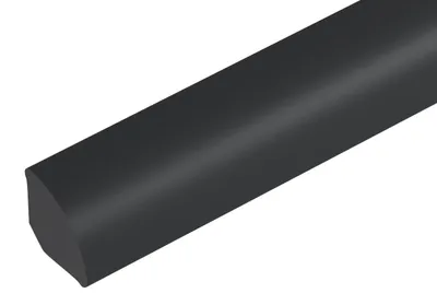 Zdjęcie produktu dla Ćwierćwałek PVC 13mm Cezar Czarny RAL9005 Mat 2,50m