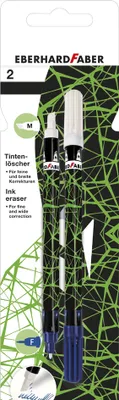 Produktbild von EBERHARD FABER Tintenlöscher neongrün/schwarz 2er Blister