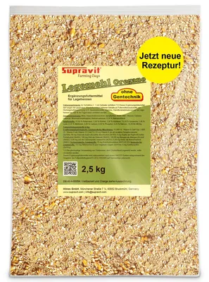 Zdjęcie produktu dla Supravit – pasza dla kur niosek z oregano, 2,5 kg | Bez GMO | Zapewnia mocne skorupki jaj i wysoką wydajność nieśną