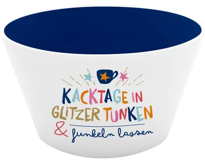 Porzellanschale mit Motiv 'Kacktage', 58 cl, spülmaschinengeeignet