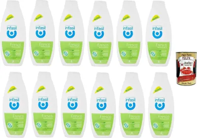 Produktbild von Infasil Frische Duschbad revitalisierend, klinisch getestet und hautfreundlich, 12x 500 ml + Italian Gourmet polpa 400