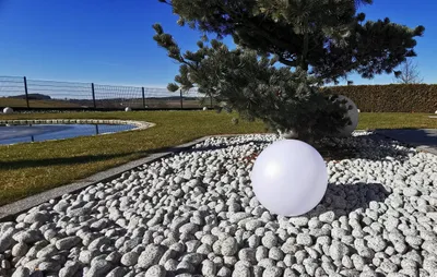 Produktbild von Solarkugel weiß & Farbwechsel 30cm