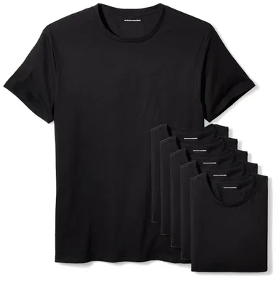 Produktbild von A. Essentials Unterhemd Herren Slim Fit Unterhemden mit Rundhalsausschnitt, 6er