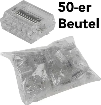 Produktbild von Steckbare Dosenklemmen 50er Pack 1-polig 5 Klemmstellen 1-2,5mm²