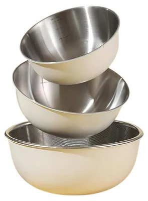 Produktbild von 3-teiliges Edelstahl-Schüsselset, Küchenschüsseln, Snackschüsseln