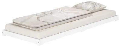 Produktbild von Weißes Flachbett extra niedriges Holzbett in Überlänge 90x220 Kiefer V-60.47W-09-220ohne Zubehör