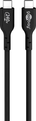Produktbild von Goobay 61717, 1 m, USB C, USB C, USB 2.0, 0,48 Gbit/s, Schwarz