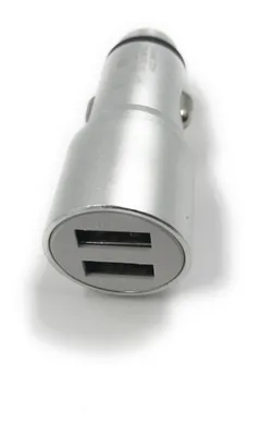 Obrázok produktu pre ocona Duálna USB nabíjačka do auta Nabíjací adaptér do cigaretového zapaľovača 2,4A 12-24V strieborná