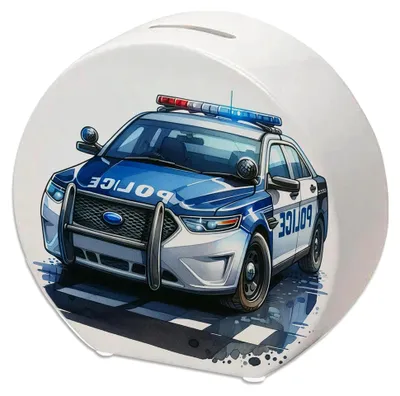 Produktbild von Polizeiauto Spardose mit Blaulicht
