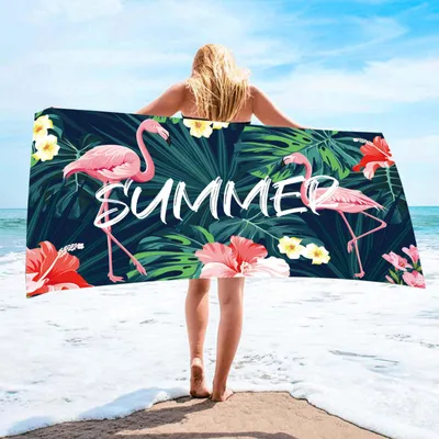 Productafbeelding van Strandhanddoek van microvezel, 160 x 80 cm, snel drogend en lichtgewicht