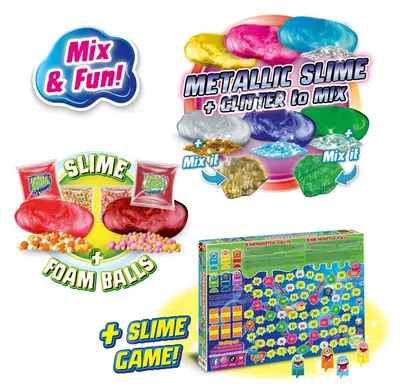 Productafbeelding van CRAZE MAGIC SLIME Adventskalender met kleurenpompend en lichtgevend slijm