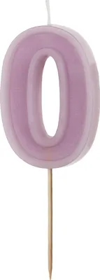 Zdjęcie produktu dla Fioletowa świeczka urodzinowa z cyfrą 0 – idealny dodatek do Twojego wyjątkowego tortu! Wysokość 6 cm, stwórz niezapomniane wspomnienia na każdym przyjęciu!