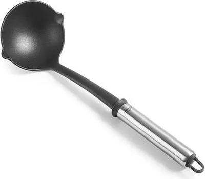 Produktbild von Lacor Suppenkelle mit Ausgießschnauzen - Edelstahlgriff & Silikonschale - 33,5 cm