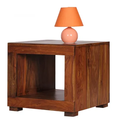Produktbild von WOHNLING Sheesham Couchtisch MUMBAI Massiv 50x50 cm Beistelltisch Massivholz Tisch