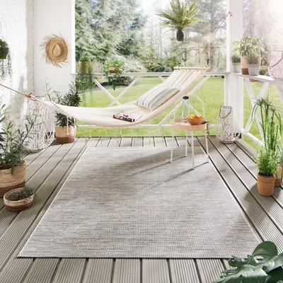 Produktbild von Steffensmeier Indoor Outdoor Teppich Dalsland Terrasse Flur Küche Balkon wasserfest, strapazierfähig und pflegeleicht, Grün, Größe: 280x380 cm