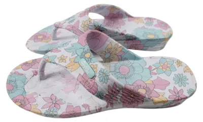 Productafbeelding van Damen Zehentrenner met bloemenprint » Voordelige damesschoenen » Badsandalen met bloemenmotief » Zomerschoenen voor in de tuin » Badslippers: Motief 4 / 37 Motief: Motief 4 Schoenenmaat: 37