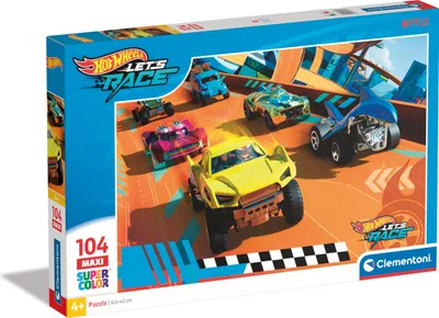 Produktbild von Clementoni Puzzle - Hot Wheels - 104 Maxi Teile aus Karton