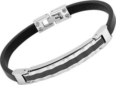 Produktbild von Unique Armband Leder Edelstahlplatte B5182