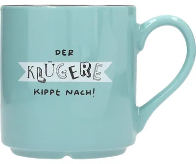 Obrázek produktu pro Oblíbený hrnek Hrnek s uchem a nápisem, 300 ml - Moudřejší bere dort!